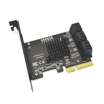 SATA PCI-e Adapterį 6 Uostai SATA 3.0 PCI Express x4 Plėtros Kortelę ar SATA3.0 PCIe PCI-e, SATA Valdiklio HDD ASMedia ASM1166