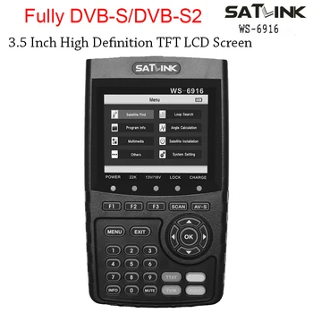 Satlink WS-6916 3.5 colių Palydovų Ieškiklis HD DVB-S2 Aukštos raiškos Satfinder 6916 MPEG-2/MPEG-4 DVB S2 WS6916 Sat Finder Matuoklis