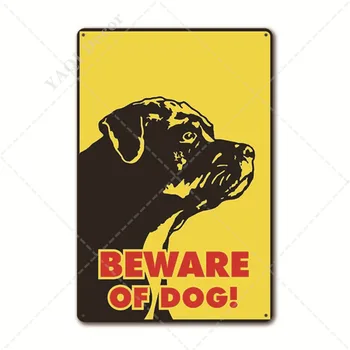 Saugokitės Šunų Derliaus Plakatas Buldogas Metalo Alavo Ženklai Pub Baras, Kavinė Namų Puošybai Pug Labradoro Sienos Meno Plokštė