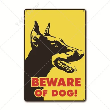 Saugokitės Šunų Derliaus Plakatas Buldogas Metalo Alavo Ženklai Pub Baras, Kavinė Namų Puošybai Pug Labradoro Sienos Meno Plokštė