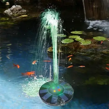 Saulės Fontano Siurblys Plūduriuojantis Povandeninis Siurblys, 4 Purkštukai, Birdbath Sodo Puošmena Su Spalvotais LED Nakties Šviesos Baseinas, Tvenkinys