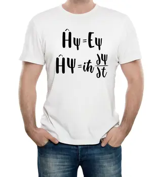 Schrodingers Lygtį T Shirt Mens Matematikos Mokslo Kvantinės Mechanikos Teorija