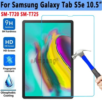 Screen Protector, Grūdintas Stiklas, skirtas Samsung Galaxy Tab s5e 10.5 2019 SM-T720 SM-T725 T720 T725Tablet Apsauginis Stiklas 9H HD 0.3