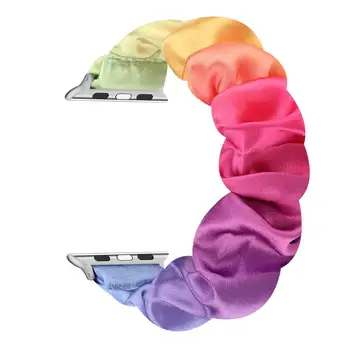 Scrunchie Elastinga Watchband Apple žiūrėti juosta 38mm 40mm 42mm 44mm Serijos 6 5 4 3 iwatch Dirželis Moterų Pakeitimo Apyrankė