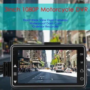 SE300 Motociklo DVR Priekiniai Galinio vaizdo Kamera Motociklo Brūkšnys Cam Vaizdo įrašymo Priekiniai Galinio vaizdo Vandeniui Motociklo Kamera Nauja