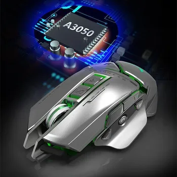 SeenDa Reguliuojamas 3200DPI Mechaninė Laidinio Žaidimų Pelės 7 Programuojami Mygtukai Mause Optiniai LED Backlight Ergonomika Pelių