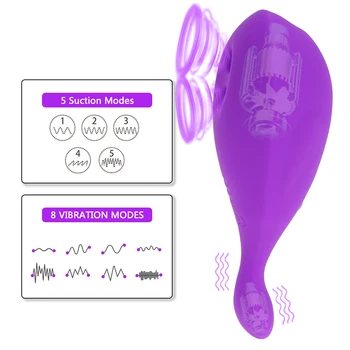 Seksualinės Sveikatingumo Klitorio Čiulpti Vibratorius G-spot Makšties Vibruojantis Dildo Banginio Formos Dvigubo Siurbimo Vibratoriai Sekso Žaislai Moterims