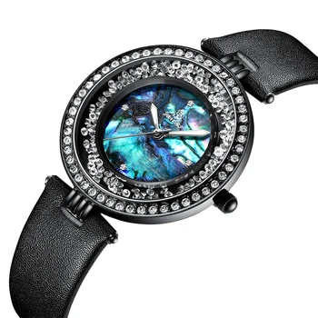 SENORS prekės ženklo žiūrėti moteris Mados Sidabro Juoda Prabangos Ponios Žiūrėti Moterų reloj mujer siųsti relogio zegarek damski Bayan Kol Saati