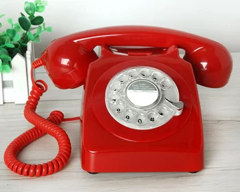 Senovinis, klasikinis retro telefono pasukimo fiksuotojo ryšio telefono senovinių namų, biuro, viešbučio fiksuotojo ryšio su metalo bell