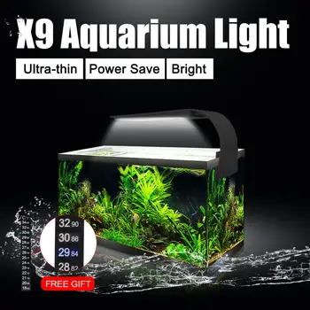 Senzeal X9 Super Slim Akvariumas LED Lemputė 15W Clip-on Akvariumo Apšvietimo 2000LM Gėlavandenių Žuvų Bako Lemputė 110-240V Vandeniui