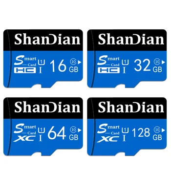 SHANDIAN Atminties Kortelė SD kortele 256 GB 32GB 64GB 128GB 512G SDHC SDXC Klasės TF, SD Kortelių didelės spartos nemokamas pristatymas