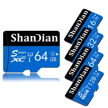 SHANDIAN Atminties Kortelė SD kortele 256 GB 32GB 64GB 128GB 512G SDHC SDXC Klasės TF, SD Kortelių didelės spartos nemokamas pristatymas