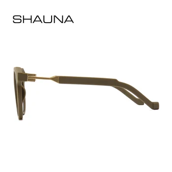 SHAUNA Mados Apvalūs Akiniai nuo saulės Vyrams, Prekės ženklo Dizaineris Flat Top Retro Matinis Rėmas Atspalvių Moterų gafas Oculos De Sol