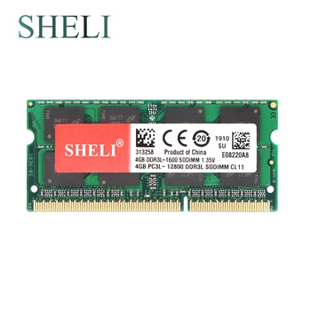 SHELI Naujas 4GB 2RX8 PC3-10600S/PC3-12800S/PC3-8500S DDR3/DDR3L SDRAM 1066/1333/1 600MHZ Nešiojamas Atminties