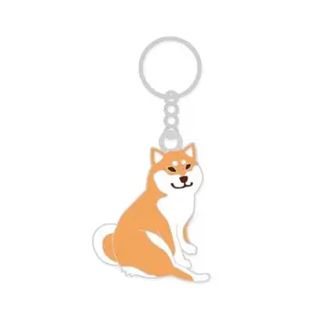 SHIBA INU keychain Shiba Doge paketų prižiūrėtojų raktinę 3D Pakabukas Dovana Kolekcionieriams Metalo Shiba Inus Fan Club Keychians Japonijos Šunų raktų žiedas