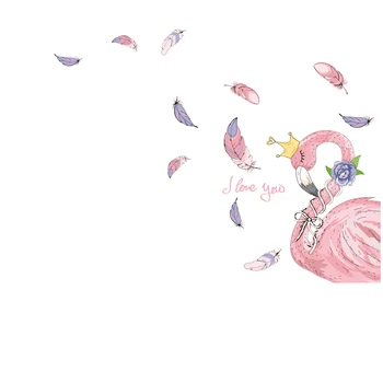 [shijuekongjian] Animacinių filmų Flamingo Gyvūnų Sienų Lipdukai 