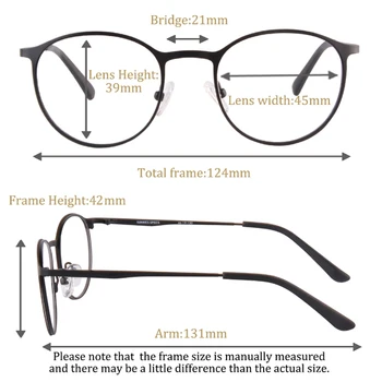 SHINU Individualų Glaustas stilius metalo akiniai Kovos su Blue Ray Recepto Akiniai Progressive multifocal Lęšiai, akiniai dviejų spalvų