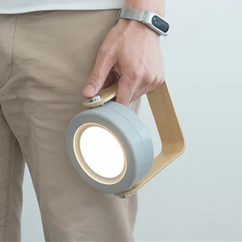 Silikoninė USB Led Žibintų Šviesa Nešiojamas Įkraunamas Nakties Šviesos Medinės Kabyklos Stalas Stalo Lempa Nuotaikos Atmosferą