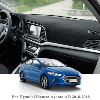 Silikono Anti-šviečiant Saulei, Mat Automobilio prietaisų Skydelio Dangtelį Apsaugoti Mygtukai Padengti Hyundai Elantra Avante SKELBIMŲ 2016-2018 LHD&RHD Automobilio Aksesuaras