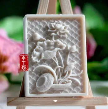 Silikono Muilo Formavimo Pelėsių Lotoso gėlių pyragas apdaila Silikono Amatų silikono muilas pelėsių 