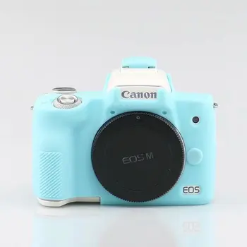 Silikono Šarvai Odos dėklo korpuso Dangtelio Raštas Canon EOS M50 Skaitmeninis Fotoaparatas Vidinis Minkštas Krepšys Atveju