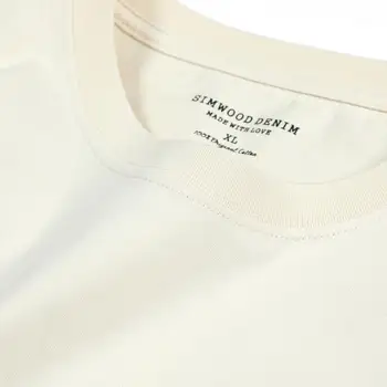SIMWOOD 2020 m. modelio spausdinimo, medvilnės marškinėliai moterims prarasti negabaritinių viršūnes mados moterų plius dydžio trišakius SJ120109