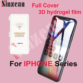Sinzean 100VNT IPHONE 12 Pro/678 Plius/XS/XR 3D Minkštas hidrogelio filmas 