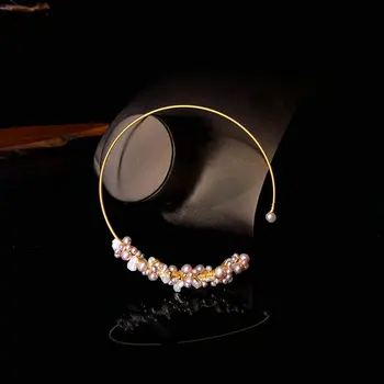 SINZRY rankų darbo natūralių gėlavandenių perlų elegantiškas vėrinys grupė Moterų, šaliai, papuošalai, Dovana