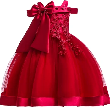 Siuvinėjimas Šilku Princesė Suknelė Baby Girl Elegantiškas Gėlių Mergaičių Suknelės Žiemos Grupė Kalėdų Helovinas Vaikams Suknelės, Drabužiai