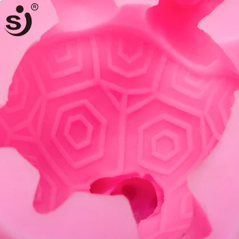 SJ Muilo pelėsių Vėžlys Silikono Guma 3D Muilo Formų Maker Amatų Sshape Cukraus Pelėsių Cukraus Pelėsių Cukraus Priemonė 