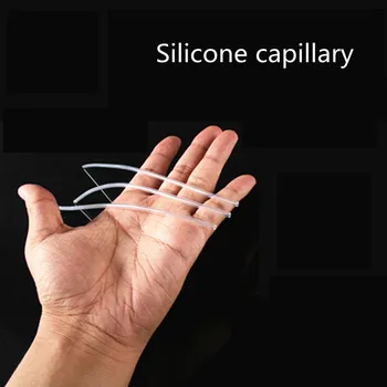 Skaidraus silikono vamzdis beskonis kapiliarų skaidri žarna (0,5 mm / 1/2/3 plonas silikono vamzdelis