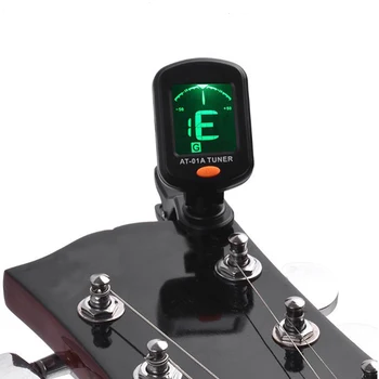 Skaitmeninis Chromatines LCD Clip-On Elektros Tuner Bosinė Gitara 