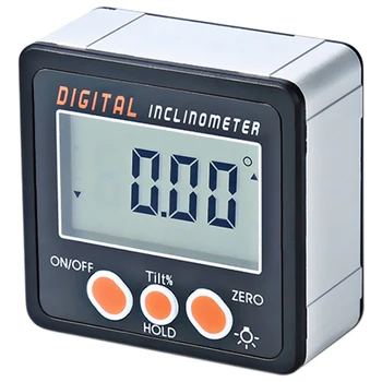 Skaitmeninis Inclinometer 0-360 Kampas, Trikampis, liniuotė Elektroninių Matlankis Aliuminio Lydinio Korpuso Lauke Kampo Matuoklis Matuoklis Magnetai Bazės