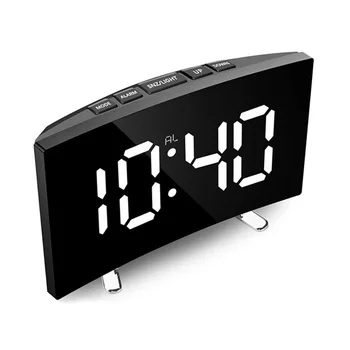 Skaitmeninis Laikrodis-Žadintuvas Lenktas LED Ekranas žadintuvai Vaikams, Miegamojo Temperatūra Atidėjimo Funkcija, Stalo, Stalo Laikrodis Namų Dekoro
