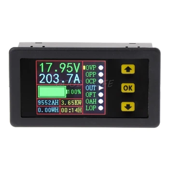Skaitmeninis Multimetras Įkrovimo-Išsikrovimo Akumuliatoriaus Testeris, LCD Spalvotas Ekranas Voltmeter Ammeter DC 0-90V 0-20A Volt Amp Matuoklis