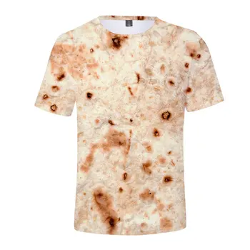 Skaitmeninė Spauda trumpomis Rankovėmis T-shirt Vyrams ir Moterims 2020 Metų Vasaros Atsitiktinis Vaiko marškinėliai Topai Naujas Mados Meksikos Burrito 3D Aikooki