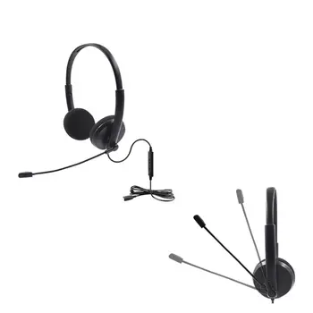 Skambučių Centras USB Ausinių Triukšmo Panaikinimo laisvų Rankų įrangos Ausinių su Mikrofonu garso Valdymo Funkcija