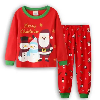 Skatinimas 2-7T Mickey Vaikai Pižama Rinkinys Vaikams, Cartoon Sleepwear Berniukus Namo Pižama Mergaitėms Medvilnės Saldžiosios Kalėdos Pižamos naktiniai drabužiai