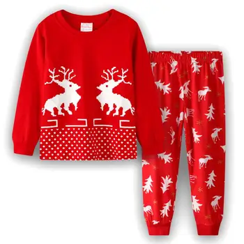 Skatinimas 2-7T Mickey Vaikai Pižama Rinkinys Vaikams, Cartoon Sleepwear Berniukus Namo Pižama Mergaitėms Medvilnės Saldžiosios Kalėdos Pižamos naktiniai drabužiai