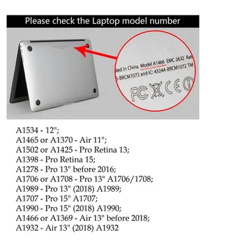 Skirta Macbook Air 13 Atveju 2020 A2337 A2179 A1932 Matinis Krištolo Aiškų Nešiojamojo kompiuterio Dangtelis 