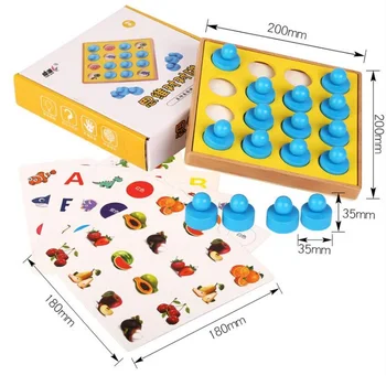 Skristi AC Vaikų švietimo žaislai 3-4-6 metai 7 vaikų interaktyvaus stalo žaidimai, atminties, koncentracijos mokymo Žaislai