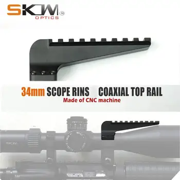 SKWGEAR Taktinis 34mm taikymo sritis žiedai bendraašius geležinkelių 34 taikymo Sritis Picatinny rail Mil CNC riflescope 34MM mount