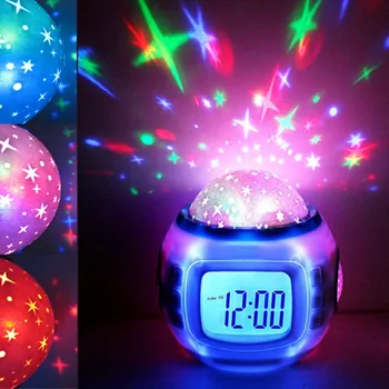 Sky Star Vaikams, Kūdikio Kambarys, Naktį Šviesos Projektoriaus Lempa Miegamojo Muzikos Žadintuvas Namų Dekoro Ekranas Skaitmeninis LED žadintuvai