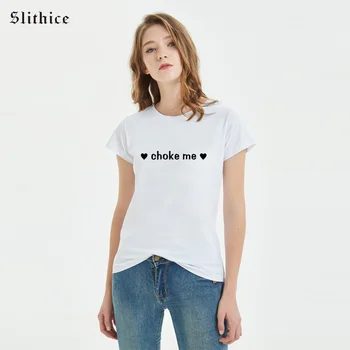 Slithice harajuku Streetwear T-marškinėliai moterims Medvilnės Atsitiktinis Marškinėliai topai Trumpas rankovės droselis man Laišką Spausdinti Vasaros marškinėlius dovanų