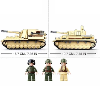 SLUBAN II Pasaulinio Karo vokiečių karių Armijos Tankas Panzer IV Modelis Blokai antrojo pasaulinio KARO Armijos Kareivis Plytų Klasikinis Vaikams Žaislai Berniukams
