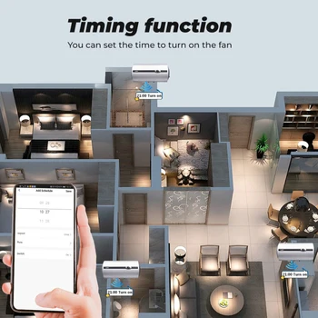 Smart Touch Jungiklio Nėra Neutralus Laidas Smart Home Vandens Šildytuvo Jungiklis Paramos Alexa, Google Namų Nuotolinio Valdymo 20A Wifi Jungiklis