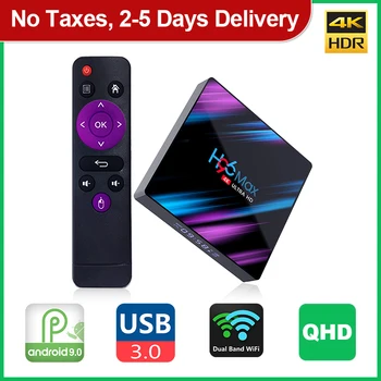 Smart TV Box H96 MAX RK3318 Quad Core QHD HD Android 9.0 TV Box 4K Dual Band Wifi USB 3.0 H96MAX Set Top Box