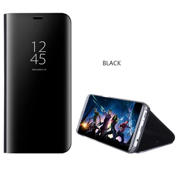 Smart Veidrodis, Flip Telefono dėklas, Skirtas Samsung Note 8 9 Atvejais Oda Apversti Stovėti Padengti S10E S8 S9 S10 Plius