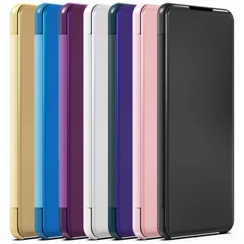 Smart Veidrodis Peržiūrėti Flip Case For Xiaomi 11 5G POCO X3 Nfc M3 MI 10T CC9 Pro 10 Pastaba lite Redmi Pastaba 8T 9S K20 Atveju Odos Padengti
