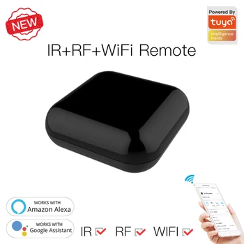 Smart WiFi RF+IR Universalus Nuotolinio valdymo pultelis RF Prietaisai Tuya/Smart Gyvenimo Programėlė Balsas Kontrolės Dirbti Su Alexa 